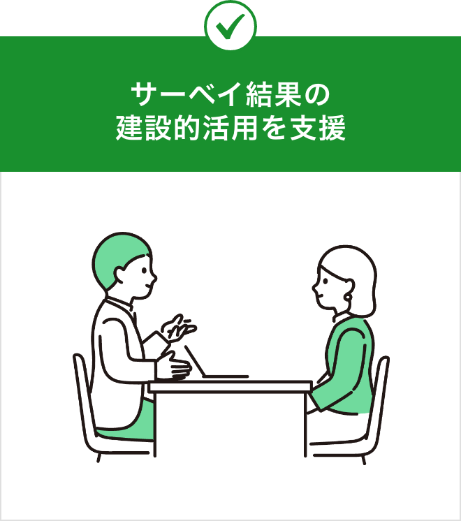 サーベイ結果の建設的活用を支援